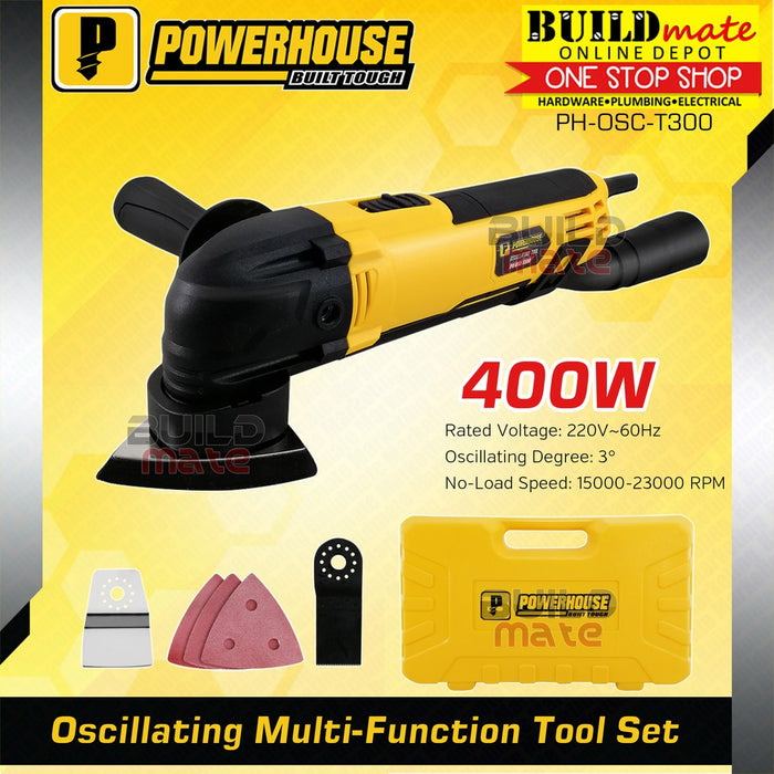 Buildrite Power Tools BUILDMATE Powerhouse Oscillating Multi-Function Tool SET 400W PH-OSC-T ...