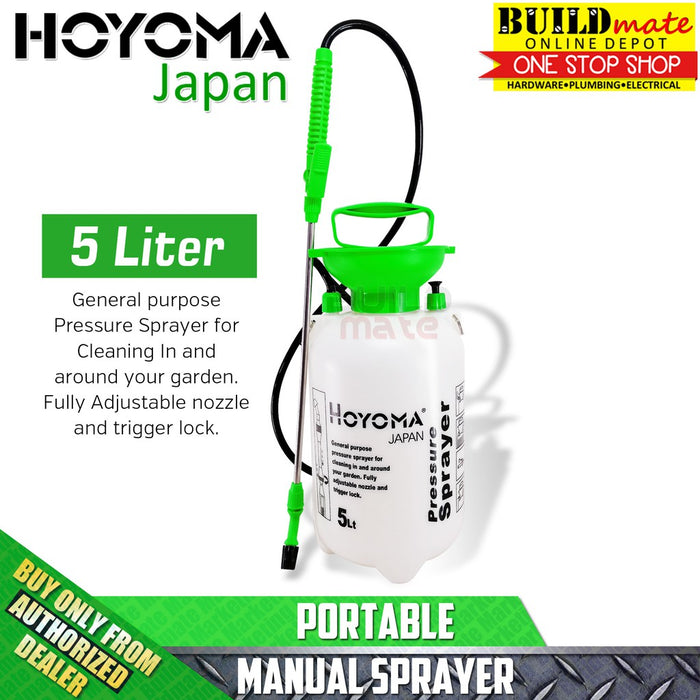 HOYOMA Portable Manual 5L Pressure Sprayer Plant Farm Garden Spray GN-SPRA2-5L •BUILDMATE• HYMHT