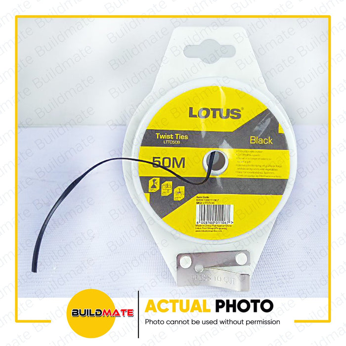 LOTUS Tie Twist Wire Black 50M LTT050B •BUILDMATE• LHT