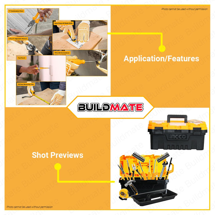 BUILDMATE Ingco Woodworking Tools Set 13PCS/SET | 32PCS/SET Hammer Planer Staple Chalk Line Clamp Level Tool Bag Organizer Storage [SOLD PER SET] HKTHP10321 | COS23046 • IPX