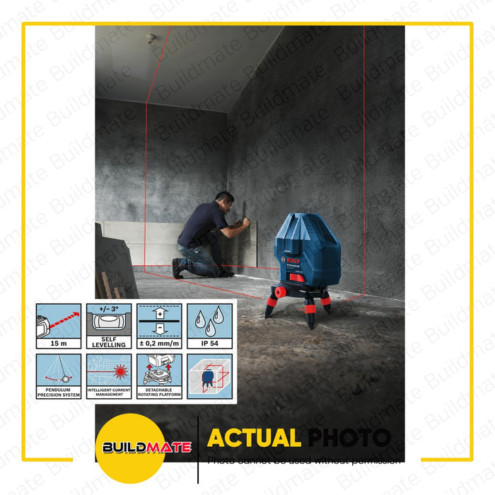 BOSCH Professional GLL 3-15 X Levelling 3 Line Laser with 4xAA BATTERY 0601063M80 100% ORIGINAL BMT
