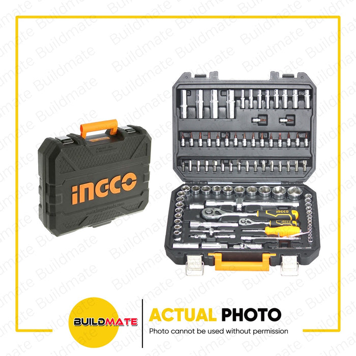 INGCO 94 PCS Socket Set with Hard Case 1/4" and 1/2" HKTS42941 •BUILDMATE• HT2