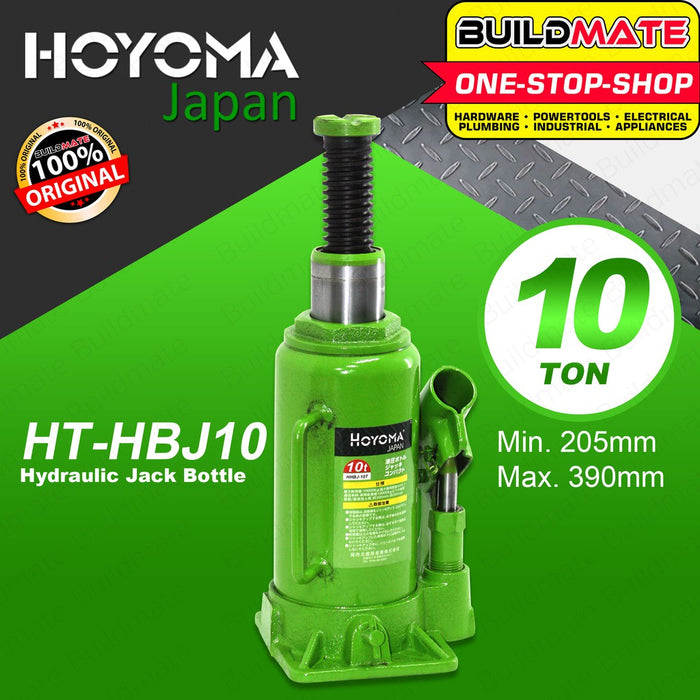 HOYOMA JAPAN 10 Tons Hydraulic Bottle Jack HBJ10 •BUILDMATE•