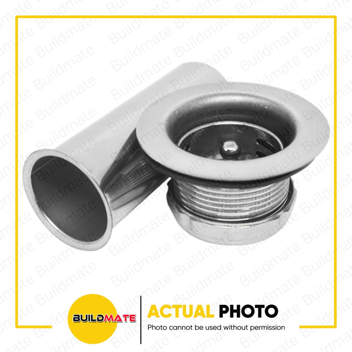 WATERHOUSE by POWERHOUSE Stainless Sink Duplex Strainer with Tailpiece 4" Polished Surface PHWH