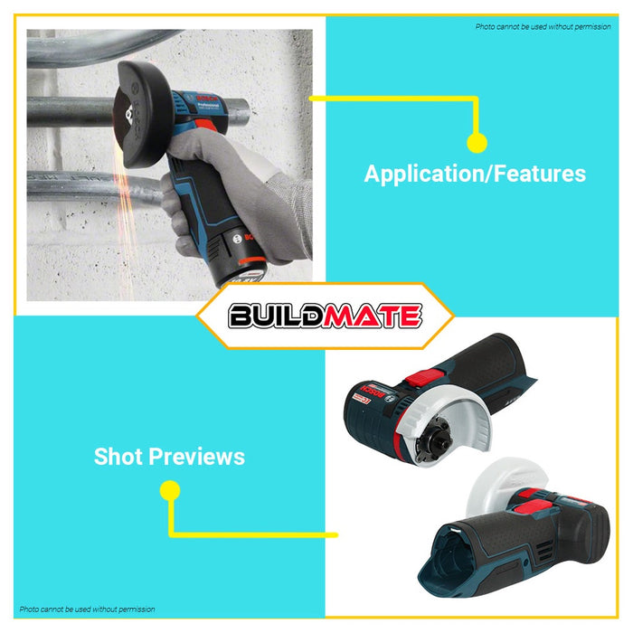 BOSCH Professional Cordless Lithium Ion Angle Grinder GWS 12V-76 Solo 06019F2000 •BUILDMATE• BLC