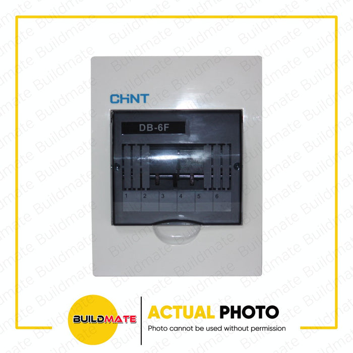 CHINT 6 WAYS FLUSH Type Panel Distribution Box Board for Din Rail Breaker + Busbar DB-6F •BUILDMATE•