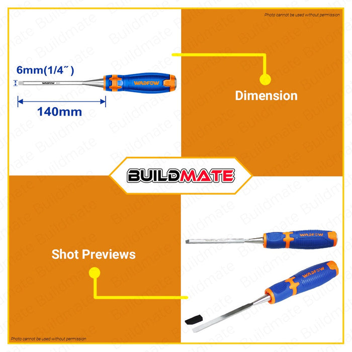 WADFOW Wood Chisel 6mm 9mm 12mm 14mm 16mm 19mm 22mm 25mm [SOLD PER PIECE] •BUILDMATE• WHT