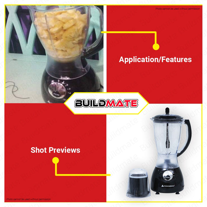 HANABISHI 2 in 1 Juice Blender 1.5L HJB1-18 •BUILDMATE•