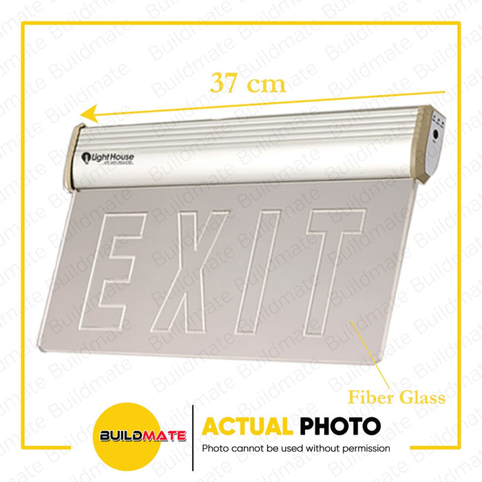 LIGHTHOUSE LED Emergency Exit Sign Acrylic Panel 1W 1.2V 600MAH LHE-SAP-001 •BUILDMATE• PHLH