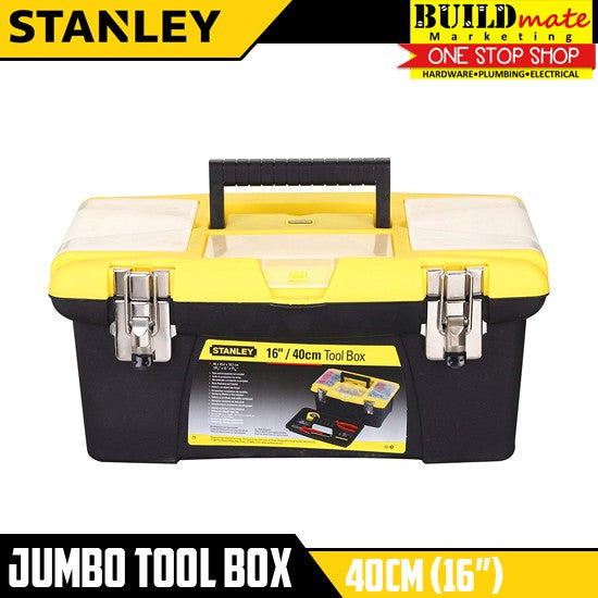 STANLEY 16" Inch PVC Jumbo Tool Box 40cm Organizer Storage Box Toolbox Tools Storage •BUILDMATE• SHT