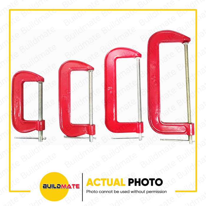 C Clamp Size 4" | 6" | 8"| 10" Heavy Duty Type Woodworking Clamp DIY Carpentry Clamping Device SOLD PER PIECE •BUILDMATE•