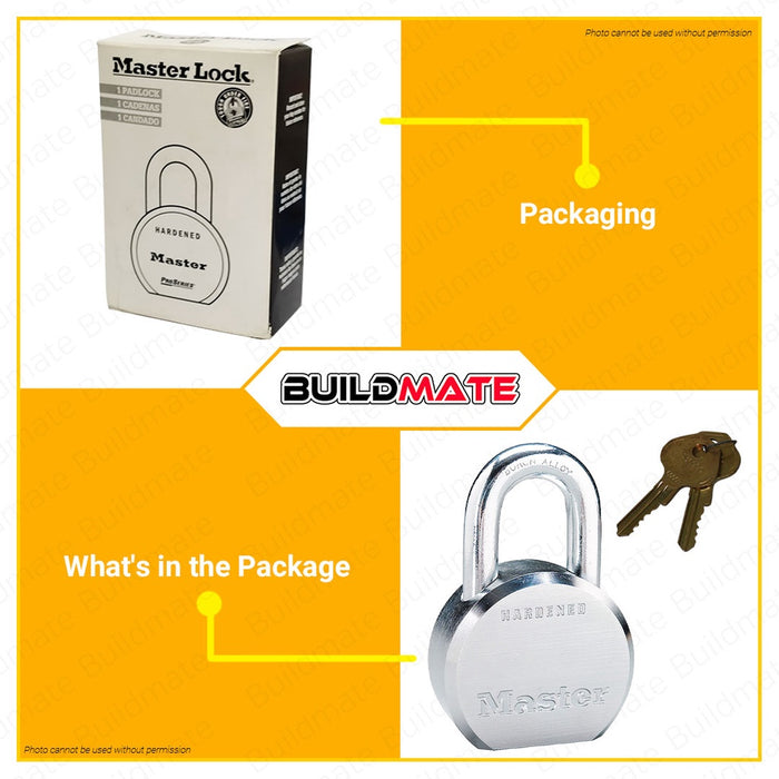 MASTER Solid Steel Padlock Pad Lock 2-1/2'' Hardened Steel Boron Alloy ...