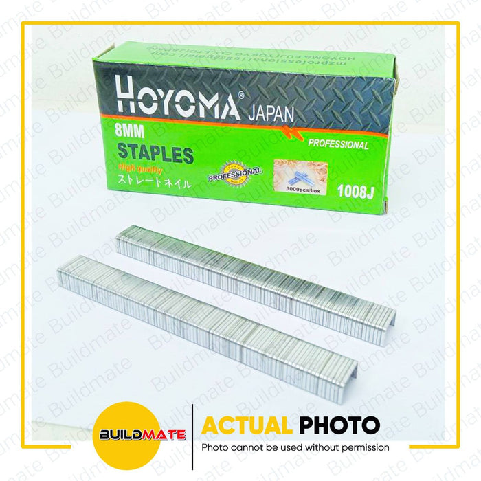 HOYOMA U Staples for Stapler 8mm 3000pcs 6mm 8mm 10mm 13mm SOLD PER BOX •BUILDMATE•