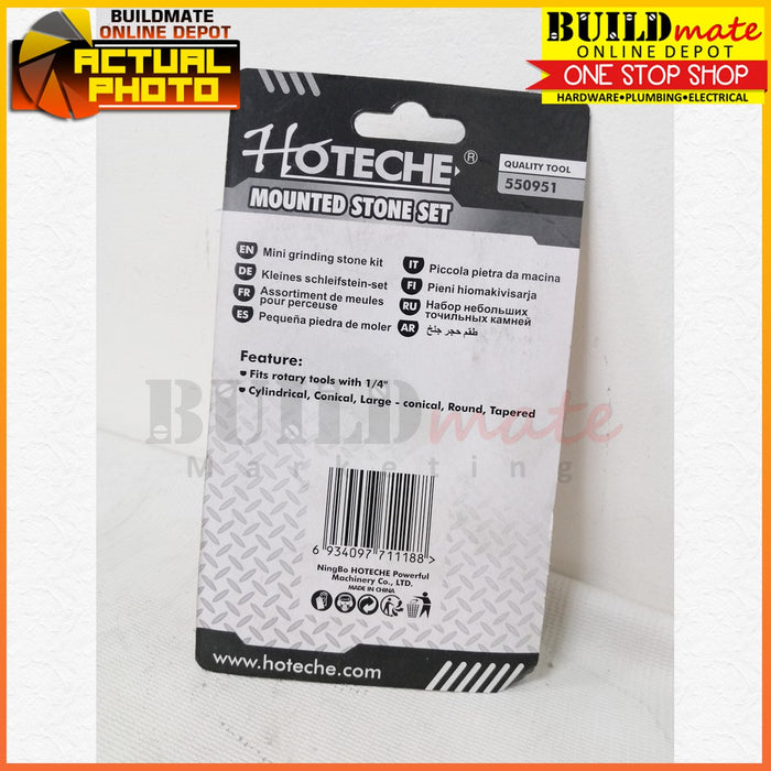 Hoteche 5PCS/SET Mounted Stone 1/4" 6mm 550951 •BUILDMATE•