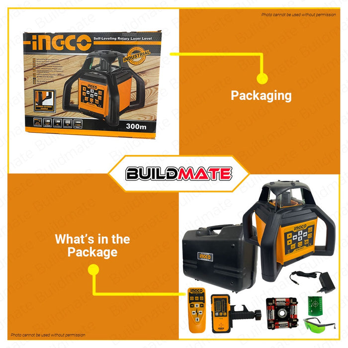 INGCO Self Levelling Line Rotary Laser Level GREEN Laser Beams HLRL30051 •BUILDMATE• IPT