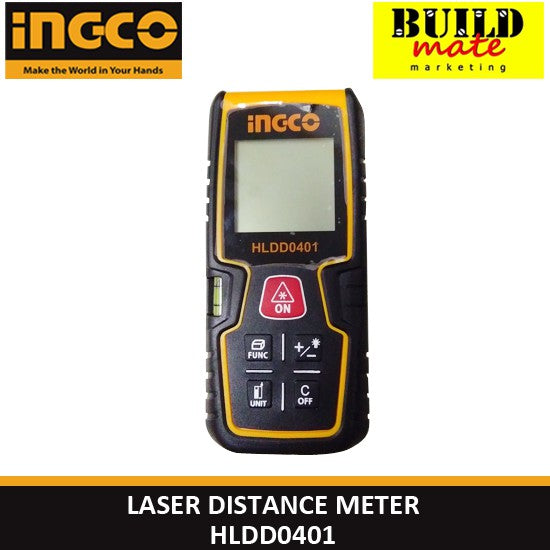 INGCO Laser Distance Meter HLDD0401 +FREE BRUSH & GLOVES •BUILDMATE• IPT