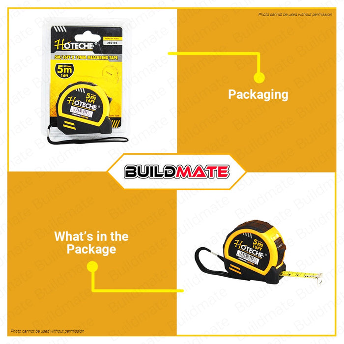 Hoteche Measuring Tapes Measure 5 meters HTC-280105 | HTC-280505 SOLD PER PIECE •BUILDMATE•