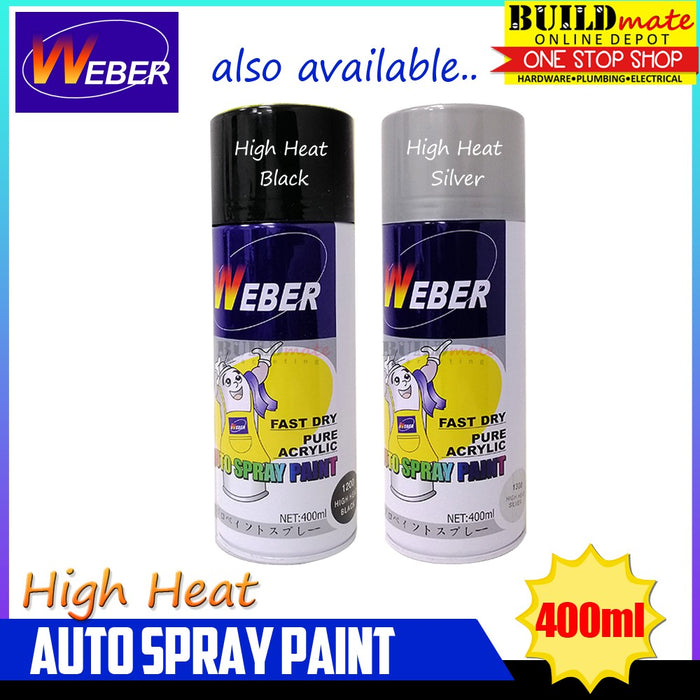 WEBER Auto Spray Paint SP-1200 HIGH HEAT BLACK