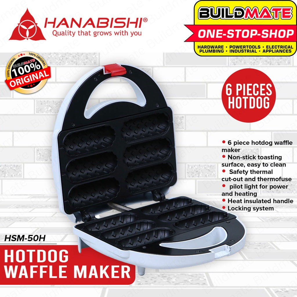 HANABISHI Non-stick Hotdog Maker with Heat Insulated Handle HSM-50H  •BUILDMATE•