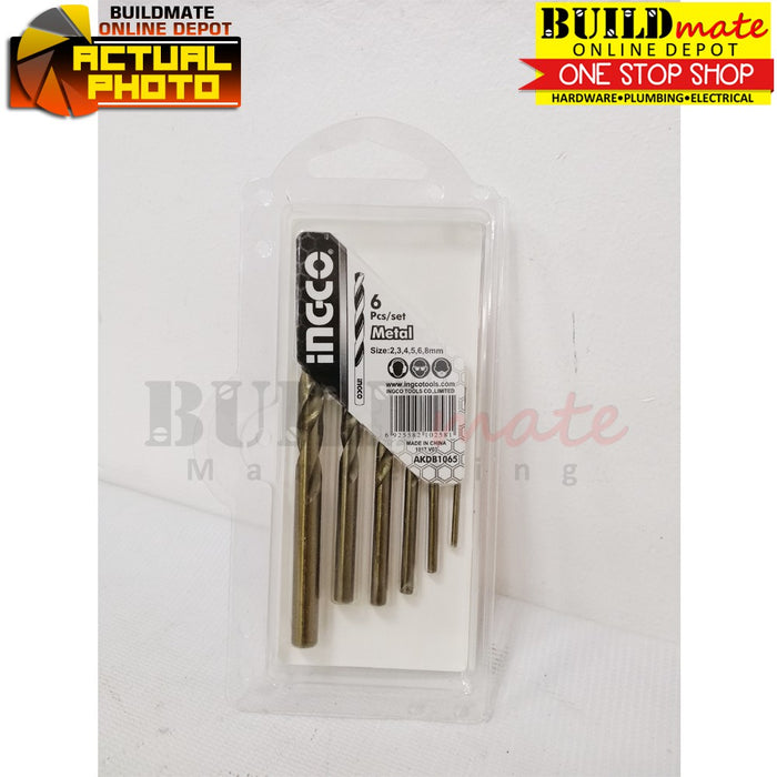 INGCO Twist Drill Bits 6PCS/SET Cobalt HSS for Metal Cutting Drilling Bits AKDB1065 •BUILDMATE• IHT