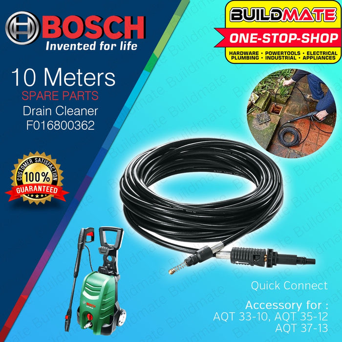 BOSCH 10 Meters Drain Cleaner Drainage Block for Aquatak Pressure Washer Accessories F016800362 AQT