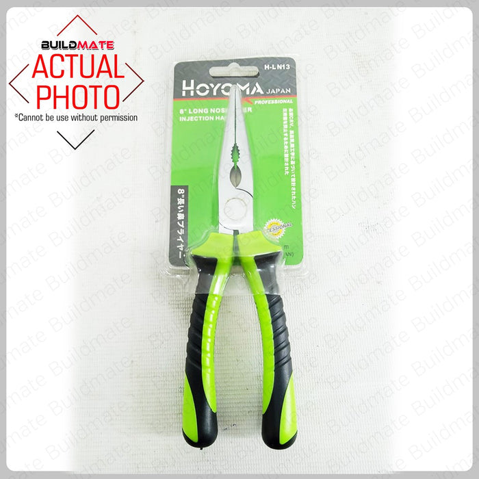 HOYOMA Injection Long Nose Pliers 6" / 8" Inch Side Cutter for Bending Wire & Small Object •BUILDMATE• HYMHT