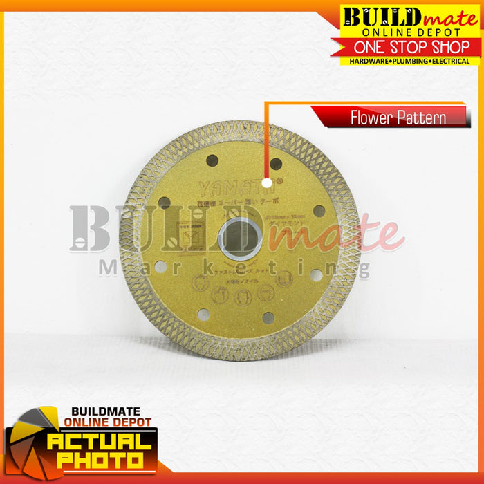 YAMATA Thin Diamond Disc for Grinder Flower Pattern Ø110 x 20mm •BUILDMATE•