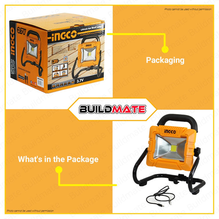 INGCO Li-Ion Lithium Ion Wireless Cordless LED Work Lamp 10W HRLF4415 100% ORIGINAL •BUILDMATE• IHT