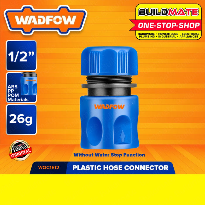 WADFOW Plastic Hose Connector 1/2" Inch With Water Stop | Without Water Stop [SOLD PER PIECE] WHT