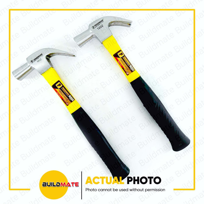 POWERHOUSE 12oz Claw Hammer Fiberglass Handle •BUILDMATE• PHHT