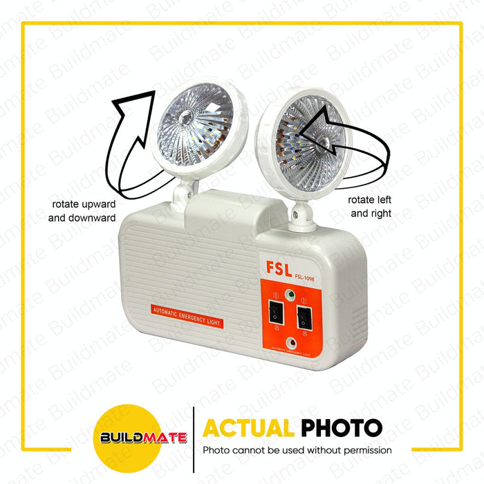 FSL Automatic Emergency Led Light 2 x 2 Watts FSL-1098 •BUILDMATE•