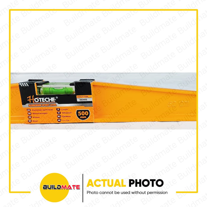 HOTECHE Aluminum Spirit Level 20 x 500mm 283402 •BUILDMATE•