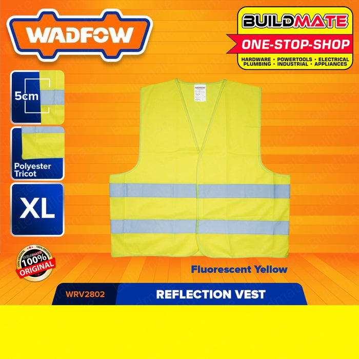 WADFOW Reflection Vest Orange | Yellow [SOLD PER PIECE] 5cm XL Safety Vest Polyester •BUILDMATE WHT
