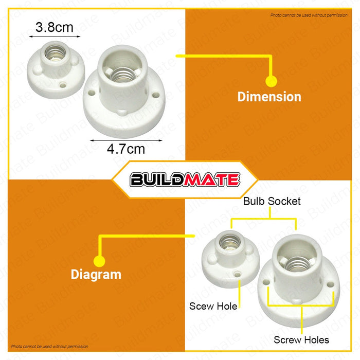BUILDMATE Omni Candelabra Socket E12 / E14 Receptacle Ceiling Fixture Light Bulb Holder Socket SOLD PER PIECE