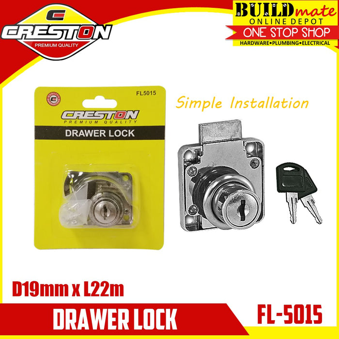CRESTON Drawer Lock Chrome Plated FL-5015