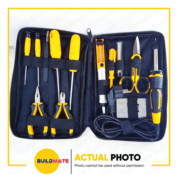 BUILDMATE Ingco 13PCS Telecom Tool Kit Set Pliers, Scissor, Soldering ...