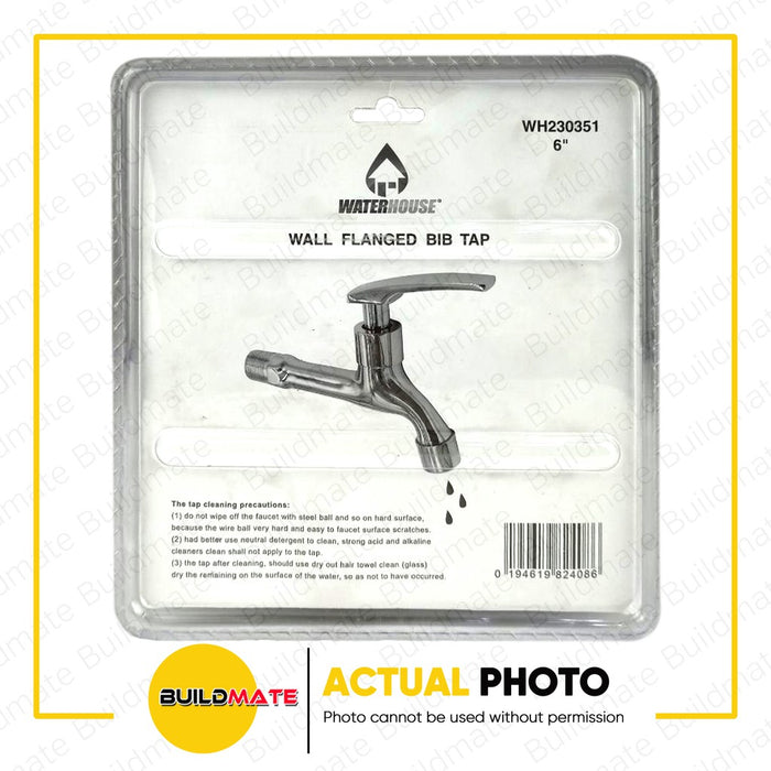 WATERHOUSE by POWERHOUSE Wall Flange Bib Tap Sink Faucet 4" Lever Handle | Cross Handle