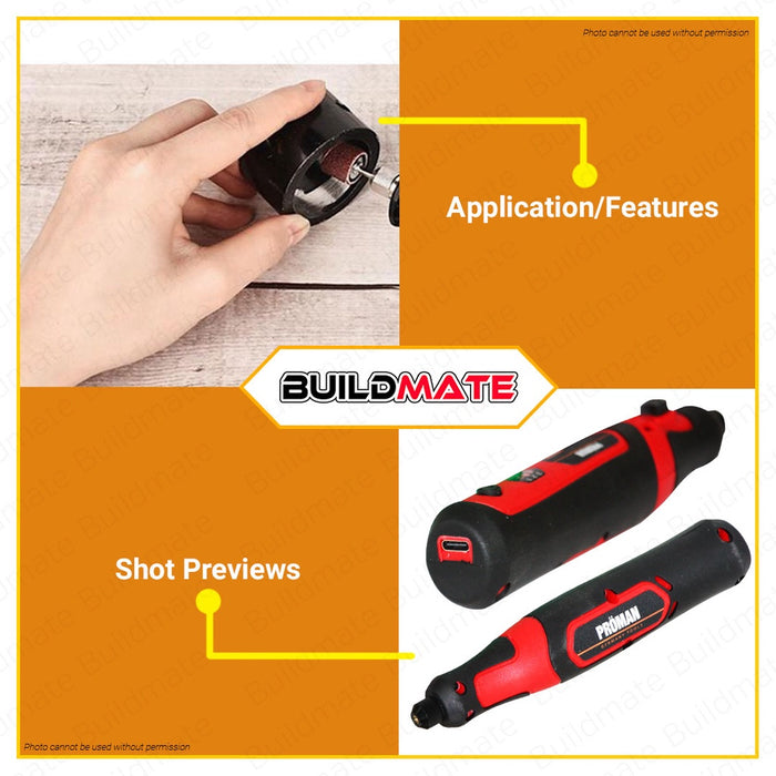 PROMAN 12PCS/SET Cordless Mini Grinder Set PT-CMG12KIT | 100% ORIGINAL / AUTHENTIC •BUILDMATE•