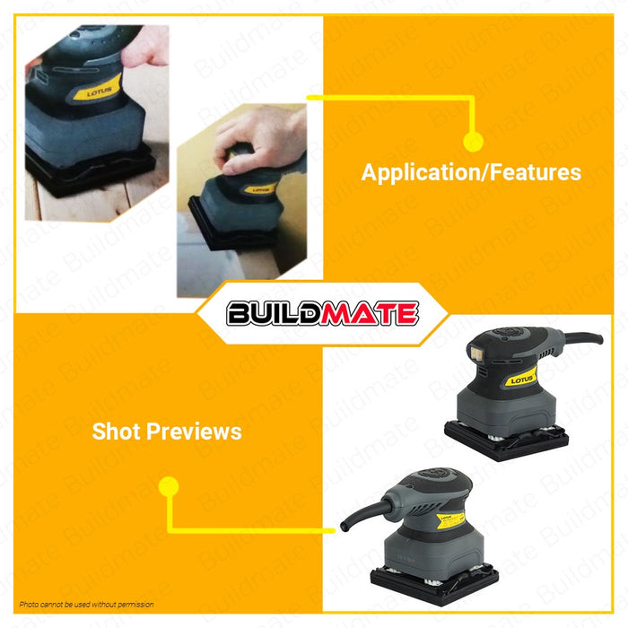 LOTUS Sheet Finish Palm Sander 260W 110x100mm LTSS2600X •BUILDMATE• LPT LUTOS