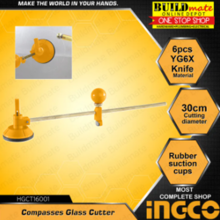 INGCO Compasses Diamond Glass Cutter Blade HGCT16001  •BUILDMATE• IHT