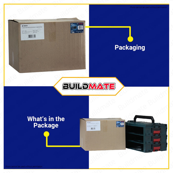 Bosch Professional Carrying Case Tool Box Organizer Storage I-BOXX Shelf 3pcs 1600A001SF •BUILDMATE•  BLC