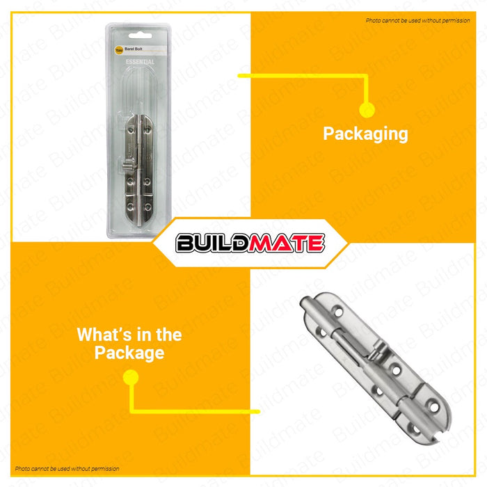 YALE Essential Series Tower Barrell Bolt Door Latch Lock #YETB 1004 US32D Satin Stainless Steel