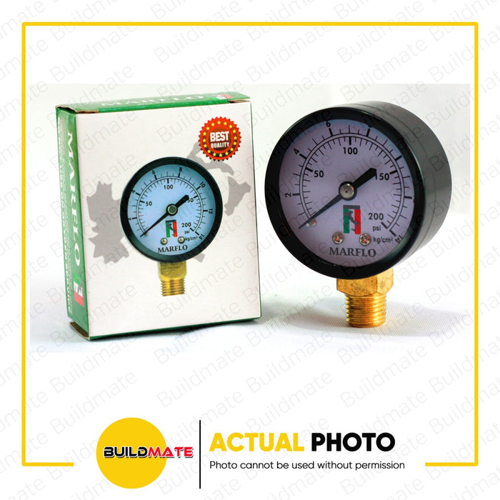 MARFLO Pressure Gauge M-PG100 100PSI | 200PSI SOLD PER PIECE •BUILDMATE•