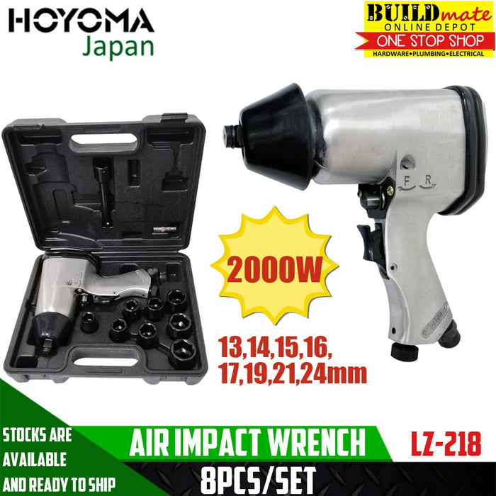 Pneumatic Air Impact Wrench Kit Set 1/2" & 3/4" Inch HOYOMA/MGTools 100% ORIGINAL •BUILDMATE• HYMPT