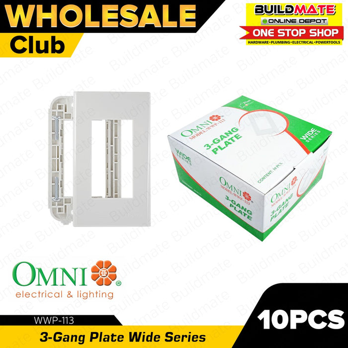 [WHOLESALE] (10PCS) OMNI 3 Gang Plate WWP-113 WIDE SERIES •BUILDMATE•