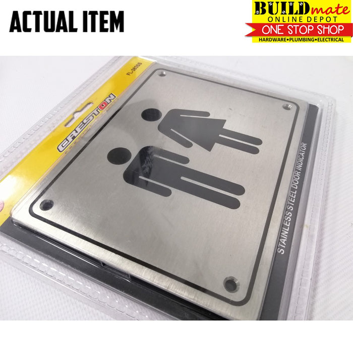 CRESTON Stainless Toilet Steel Door Sign Indicator FL-383SS