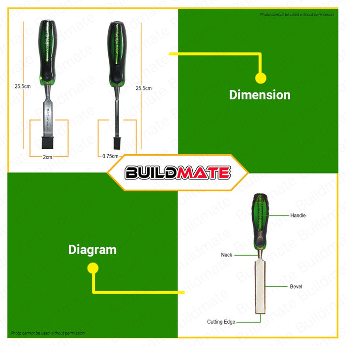HOYOMA JAPAN Wood Chisel 3/8" 1/2" 1" 1-1/4" 1-1/2" 2" 1/4" 3/4" SOLD PER PIECE •BUILDMATE•