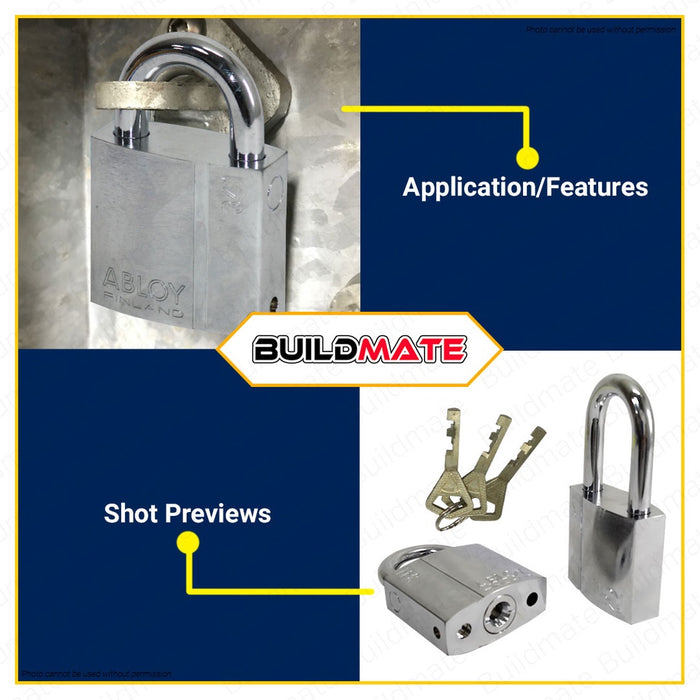 ABLOY Finland Original Heavy Duty Gate Door Padlock PL 341/25 | PL 341/50 57mm AUTHENTIC •BUILDMATE•