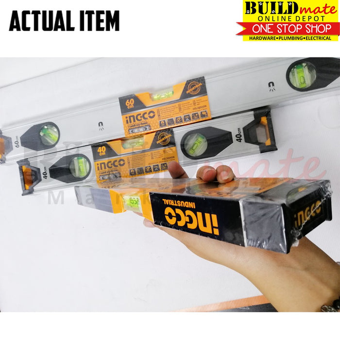 INGCO Spirit Bubble Level Double Side Milled w/ Powerful Magnets 30cm | 40cm | 60cm •BUILDMATE• IHT