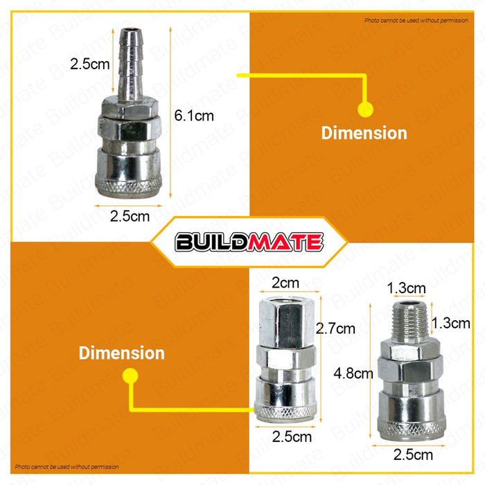 PROMAN GERMANY 1/4" Quick Acting Coupler SH-20 , SF-20 , SM-20 •BUILDMATE•